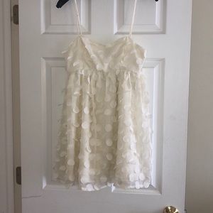 Cream/white babydoll and polka dot dress